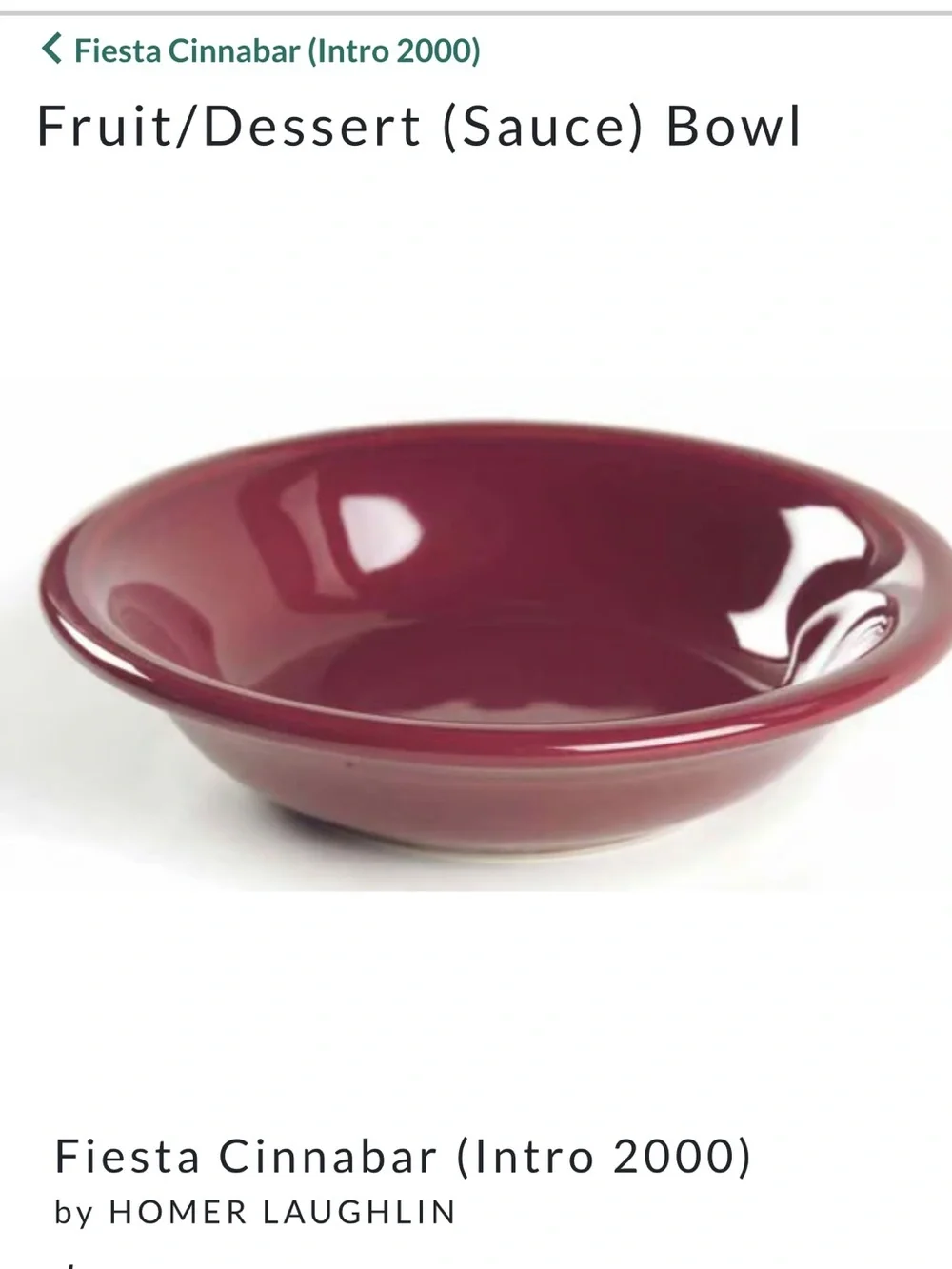 Fiesta fruit /dessert/sauce bowls x6 Maroon red Cinnabar RETIRED